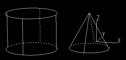 3D-CAD 解説　形状作成　円柱　円錐