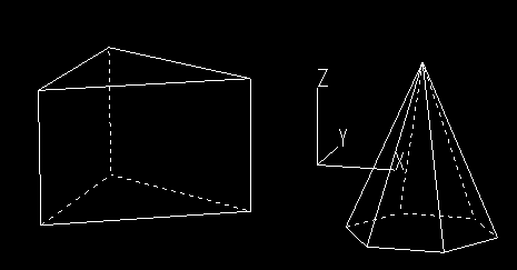 3D-CAD 解説　形状作成　角柱　角錐